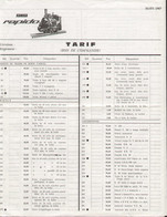 Catalogue ARNOLD RAPIDO MARS 1967 TARIF FF  - ONLY PREISLISTE !! - Französisch