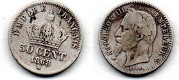 50 Centimes 1868 BB Napoléon III TB - 50 Centimes