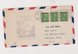 CANAL ZONE 1929 First Flight (CANAL ZONE-CHILE  ) Airmail Cover - Canal Zone