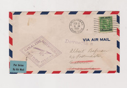 CANAL ZONE 1931 First Flight ( CANAL ZONE - MATURIN VENEZUELA ) Airmail Cover - Zona Del Canale / Canal Zone