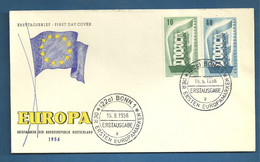 FDC EUROPA 1956 ALLEMAGNE - 1956