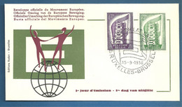 FDC EUROPA 1956 BELGIQUE  BRUXELLES - 1956