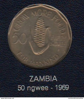 FAO Zambia  50 Ngwee 1969 Africa States Nickel Coin - Sambia