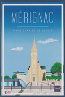 Mérignac En Gironde Place Charles De Gaulle Carte Publicitaire Axel Immobilier - Merignac