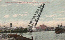 CLEVELAND (Ohio - USA) - Steamer Approaching Jack Knife Bridge In Harbor - Cpa écrite En 1913 - Bon état - Cleveland