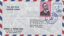 Honduras 1966 Cortes UPU Heinrich Von Stephan Cover - UPU (Universal Postal Union)
