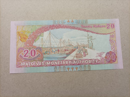 Billete De Las Islas Maldivas 20 Rufiyaa, Año 2000, UNC - Maldiven