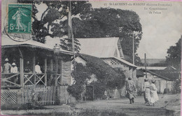 C. P. A. : Guyane : SAINT-LAURENT DU MARONI : Le Commissariat De Police, Animé, Timbre En 1911 - Saint Laurent Du Maroni