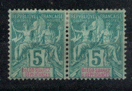 DIEGO SUAREZ     N°  YVERT 28 X 2 NEUF SANS GOMME      ( SG    02/ 45 ) - Unused Stamps