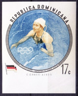 Dominica Rep. 1960 MNH Imperf, Ursula Happe Swimming, Melbourne Olympics, Sports, Flags - Estate 1956: Melbourne
