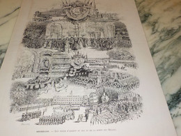 GRAVURE NOCES D ARGENT DU ROI ET REINE DES BELGES BRUXELLES 1878 - Uniformes