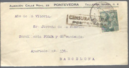 CARTA CENSURA PONTEVEDRA   SOLO FRONTAL   ONLY  FRONT - Nationalistische Zensur