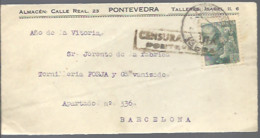 CARTA CENSURA PONTEVEDRA   SOLO FRONTAL   ONLY  FRONT - Nationalistische Censuur