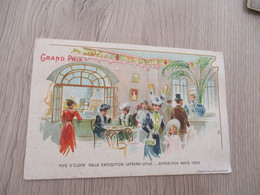 Chromo Ancien Pub Publicité LU Lefevre Utile Format CPA Salle Exposition  Litho Grand Prix Paris 1900 - Lu