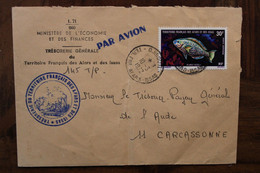 Afars Et Issas Somalis France 1972 DJIBOUTI Trésorerie Générale Air Mail Colonie Cover Poste Aerienne Carcassonne - Covers & Documents