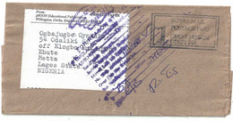 Port Payé - Bande De Journal Pour Le Nigéria En Retour - Cartas & Documentos
