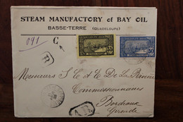 Guadeloupe 1925 Oblit. Basse Terre Boîte Rurale C Cover Mail Colonies Recommandé AR Registered Reco R - Cartas & Documentos