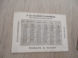 Calendrier Pub Publicité  A La Galerie Parisienne Montmartre Anges Tissus  1877 - Small : ...-1900