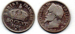 50 Centimes 1869 BB Napoléon III B+ - 50 Centimes