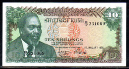 659-Kenya 10 Shillings 1975 B17 - Kenia