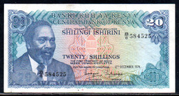 659-Kenya 20 Shillings 1974 B8 - Kenia