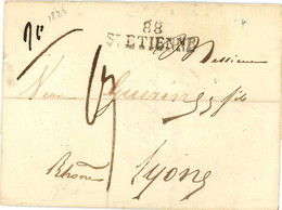 6 Juin 1826 Marque 88 ST ETIENNE Vers Lyon - 1701-1800: Precursors XVIII