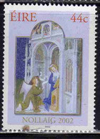 EIRE IRELAND IRLANDA 2002 CHRISTMAS THE ANNUNCIATION NOLLAIG NATALE NOEL WEIHNACHTEN NAVIDAD 44c USED USATO OBLITERE' - Usati