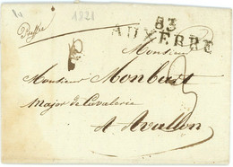 6 Septembre 1821  Marque 83 AUXERRE Vers AVALLON Pour Un Major De Cavalerie - 1801-1848: Precursors XIX