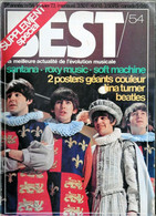 MAGAZINE BEST N° 54 01-1973 SANTANA  DICK RIVERS PINK FLOYD TINA TURNER ROLLING STONES MICK JAGGER ALICE COOPER BEATLES - Música