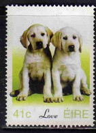 EIRE IRELAND IRLANDA 2003 LOVE NEW YEAR OF THE GOAT BABY ANIMALS PUPPIES DOGS 41c USED USATO OBLITERE' - Usati