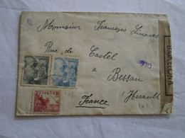 Lettre Evsc D'espagne 6/oct 45 Censura Gubernativa Barcelona - Nationalists Censor Marks