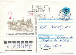 63154 - Ukraine - 1994 - 5K SU-GAUmschl "Litauische Sportspiele" M Masch Aufdruck 250Krb DONETSK -> LENINGRAD (Russland) - Ucraina