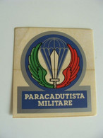 PARACADUTISTA  INTERNO VETRO  Old Air Sticker  VOLO AERONAUTICA MILITARE  AVIAZIONE - Aviazione