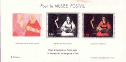 Phase D'impression Musée Postal Du Timbre - Poste "Le Nouveau Né" De Georges De La Tour - Blocks & Sheetlets & Booklets