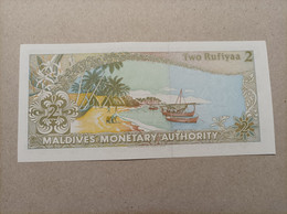Billete De Maldivas 2 Rufiyaa, Año 1990, UNC - Maldiven
