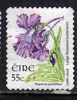 EIRE IRELAND IRLANDA 2004 2007 WILD FLOWERS FLORA LARGE-FLOWERED BUTTERWORT 55c USED USATO OBLITERE' - Used Stamps