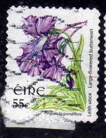 EIRE IRELAND IRLANDA 2004 2007 WILD FLOWERS FLORA LARGE-FLOWERED BUTTERWORT 55c USED USATO OBLITERE' - Used Stamps