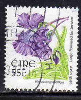 EIRE IRELAND IRLANDA 2004 2007 WILD FLOWERS FLORA LARGE-FLOWERED BUTTERWORT 55c USED USATO OBLITERE' - Usati