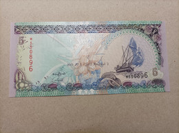 Billete De Maldivas 5 Rufiyaa, Año 2011, UNC - Maldive