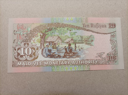 Billete De Maldivas 10 Rufiyaa, Año 1998, UNC - Maldive