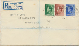 GB 1936 King Edward VIII ½d, 1 ½d And 2 ½d On Very Fine FDC R-cover (correct Postage: Letter Rate 1½d + 3d Registration) - Storia Postale