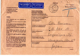 L63165 - Bund - 1991 - LpNachsendeSammelUmschl EMMERTHAL -> Japan, Dt Nachportovermerk In Japan Nicht Beachtet! - Storia Postale