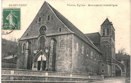 CPA Carte Postale France  Saint-Chef  Vieille église Monument Historique 1919 VM611078 - Saint-Chef
