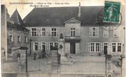 CARTE POSTALE  Ancienne De SAINT  LOUP Sur SEMOUSE - Hotel De Ville & école Des Filles - Saint-Loup-sur-Semouse