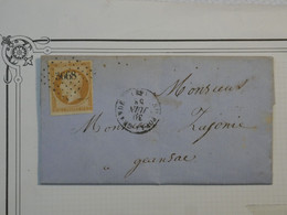 BK 9 FRANCE BELLE LETTRE 1858 STE FOY LA GRANDE A GEANSAC + NAP.10 C + + AFFRANC.INTERESSANT - 1853-1860 Napoleone III