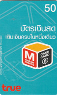 Thailand, True-001, M Mobile Money -01. 2 Scans    Control Code MC/MS/049-347 - Thaïland