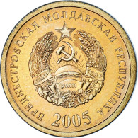 Monnaie, Transnistrie, 25 Kopeek, 2005, SUP+, Bronze Plated Steel, KM:52a - Moldavie