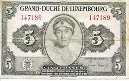 LUXEMBOURG - 5 Francs - 1944 - (43) - Luxemburg