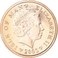 Monnaie, Île De Man, Elizabeth II, 2 Pence, 2001, Pobjoy Mint, SUP+, Cuivre - Isle Of Man