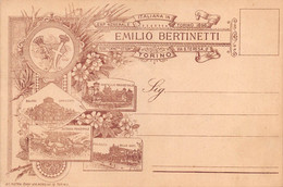 0828 "TORINO - EMILIO BERTINETTI - FERRAMENTA, CHINCAGLIERIE, OTTON.MI - ESPOSIZ. GENERALE ITALIANA" CART COMM NON SPED - Negozi